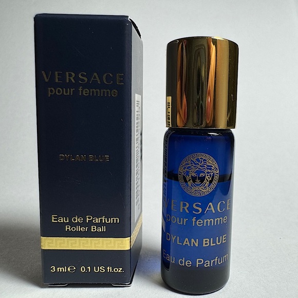 Versace Dylan Blue Rollerball Mini Travel Size .10 oz NIB Pour Femme 3ml - Picture 1 of 10
